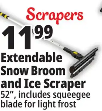 Ocean State Job Lot Extendable snow broom and ice scraper offer