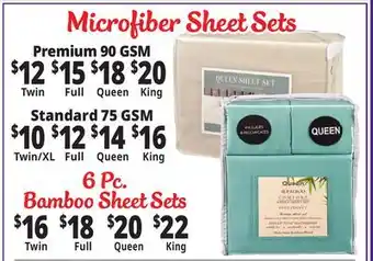 Ocean State Job Lot Microfiber sheet sets offer