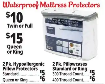 Ocean State Job Lot Waterproof mattress protectors offer