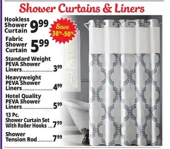 Ocean State Job Lot Shower curtains & liners offer