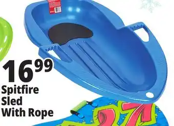 Ocean State Job Lot Spitfire snow sled with rope offer
