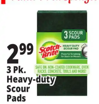 Ocean State Job Lot Scotch-brite heavy-duty scour pads, 3 count offer