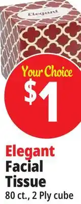 Ocean State Job Lot Elegant face tissue, 1 box offer