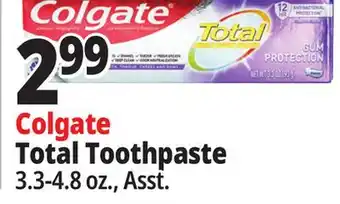 Ocean State Job Lot Colgate total toothpaste offer
