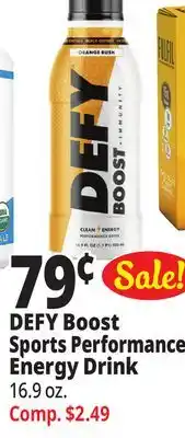 Ocean State Job Lot Defy boost sports performance energy drink offer