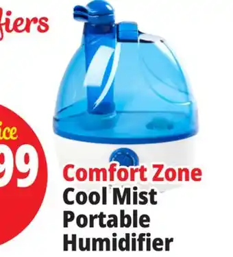 Ocean State Job Lot Comfort zone ultrasonic humidifier with dual nozzles, 2.3 l offer