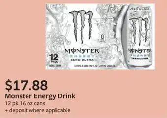 Fareway Monster Energy Drink offer