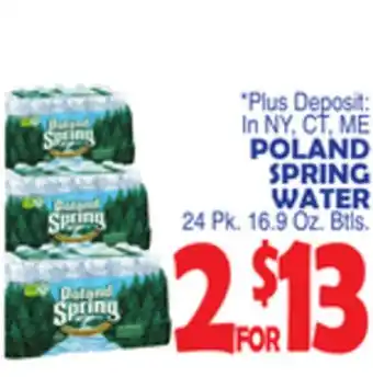 Bravo Supermarkets Poland spring water offer