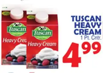 Bravo Supermarkets Tuscan heavy cream offer