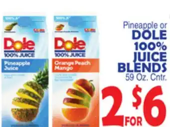 Bravo Supermarkets Dole 100% juice blends offer