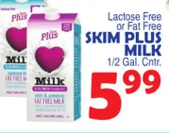 Bravo Supermarkets Skim plus milk offer
