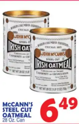 Bravo Supermarkets Mccann's steel cut oatmeal offer