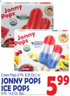 Bravo Supermarkets Jonny pops ice pops 8 pk. 14.8 oz. box offer