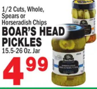Bravo Supermarkets Boar's head pickles offer