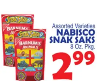 Bravo Supermarkets Nabisco snak saks offer
