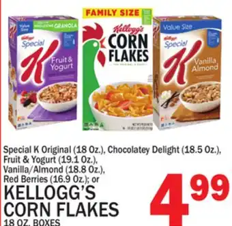 C Town Kellogg's corn flakes 18 oz. boxes offer