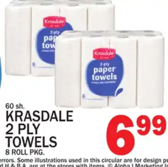 C Town Krasdale 2 ply towels offer