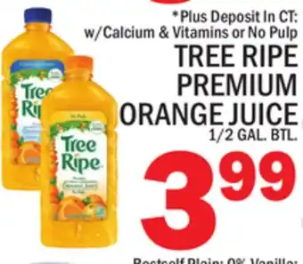 C Town Tree ripe premium orange juice offer