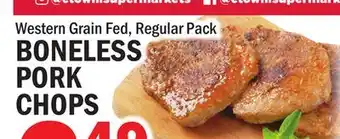 C Town Boneless pork chops offer