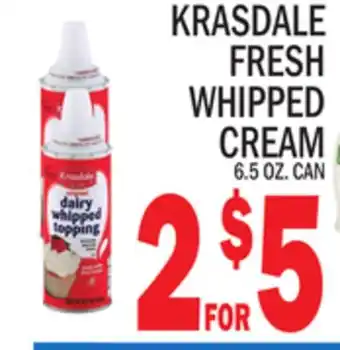 C Town Krasdale fresh whipped cream offer