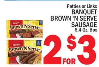 C Town Banquet brown'n serve sausage offer