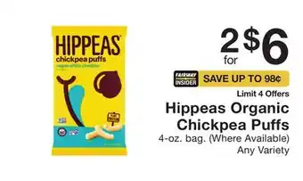 Fairway Store Market Hippeas organic chickpea puffs offer