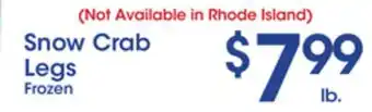 Price Rite Snow crab legs offer