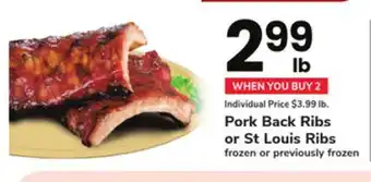 ACME Pork back ribs or st louis ribs offer