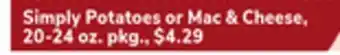 ACME Simply potatoes or mac & cheese offer