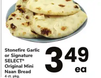 ACME Stonefire garlic or signature select original mini naan bread offer