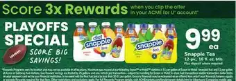ACME Snapple tea offer