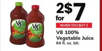 ACME V8 100% vegetable juice offer