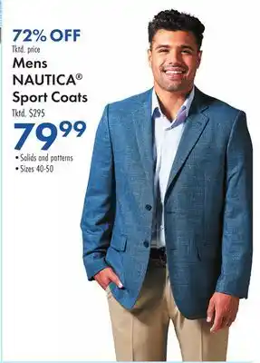 Boscov's Mens nautica sport coats offer
