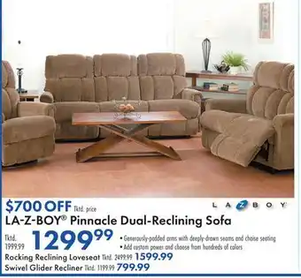 Boscov's La-z-boy pinnacle dual-reclining sofa offer