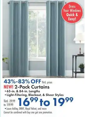Boscov's 2-pack curtains offer