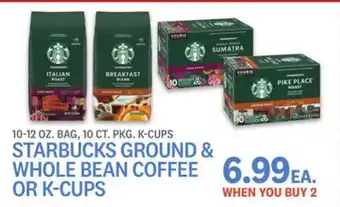 Kings Food Markets Starbucks ground & whole bean coffee or k-cups offer