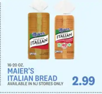 Kings Food Markets Maier's italian bread offer