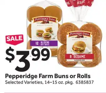 Stop&Shop Pepperidge farm buns or rolls offer