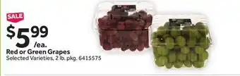 Stop&Shop Red or green grapes offer