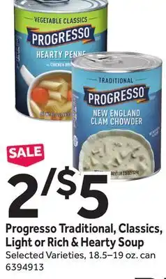 Stop&Shop Progresso traditional, classics, light or rich & hearty soup offer