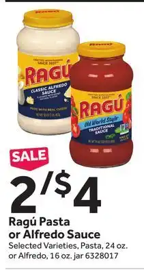 Stop&Shop Ragú pasta or alfredo sauce offer