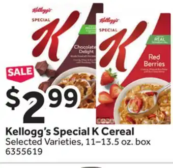 Stop&Shop Kellogg's special k cereal offer
