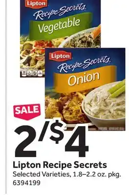Stop&Shop Lipton recipe secrets offer