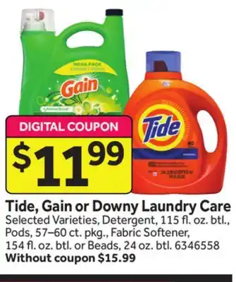 Stop&Shop Tide, gain or downy laundry care offer