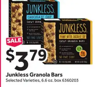 Stop&Shop Junkless granola bars offer