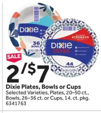 Stop&Shop Dixie plates, bowls or cups offer