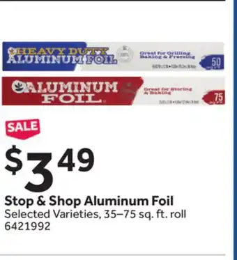 Stop&Shop Stop & shop aluminum foil offer