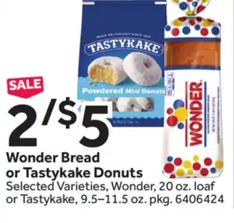 Stop&Shop Wonder bread or tastykake donuts offer