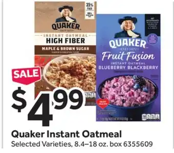 Stop&Shop Quaker instant oatmeal offer