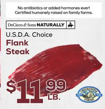DeCicco & Sons U.s d. a. choice flank steak offer